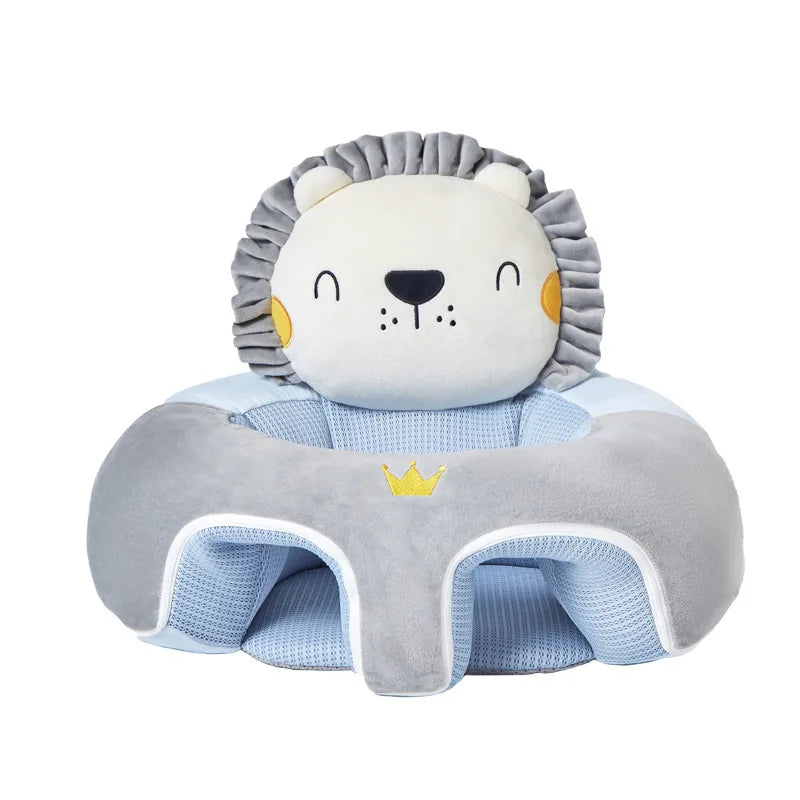 Baby-Sitzkissen mit fröhlichem Tiergesicht