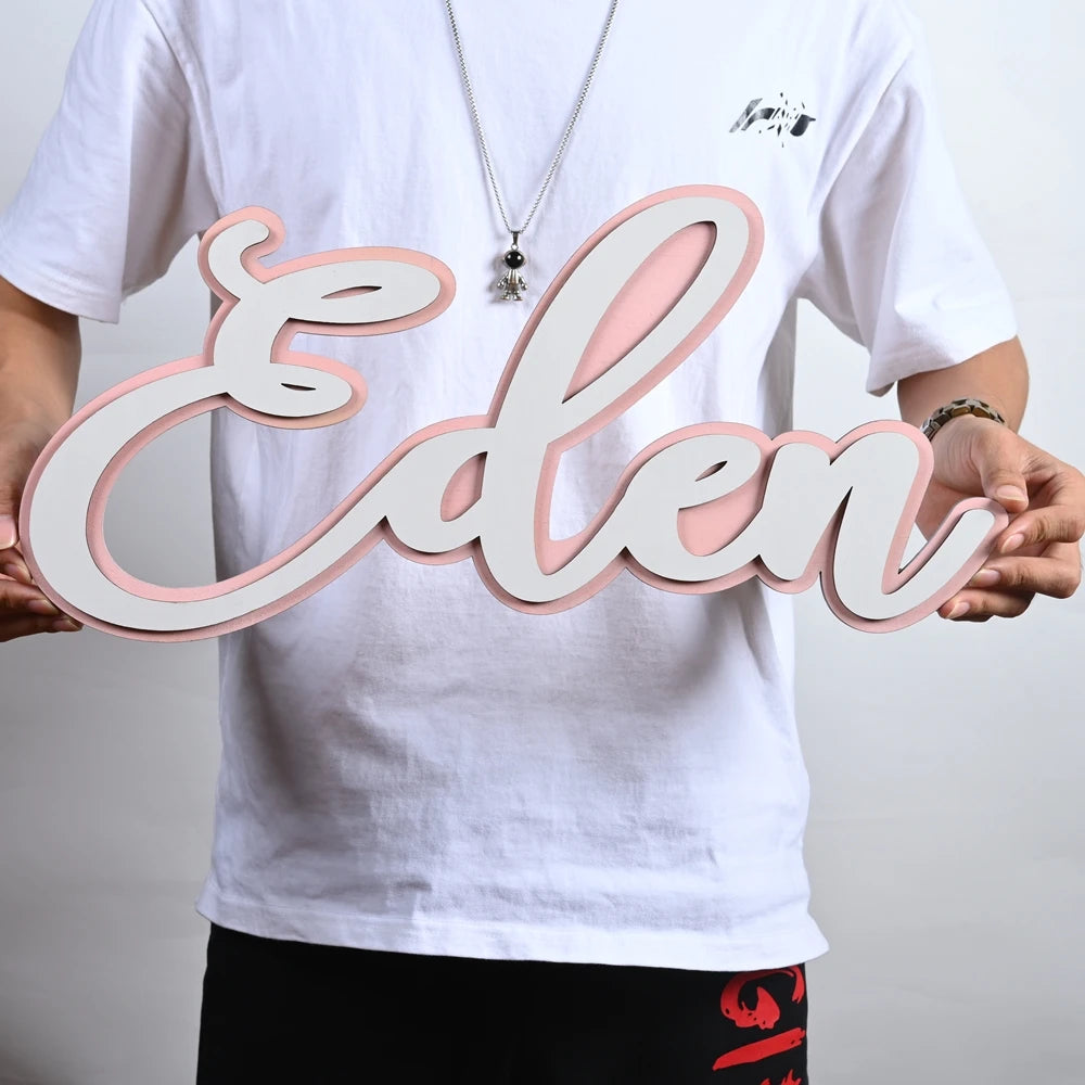 Personalisiertes Namensschild, Hochzeitsname, Partyschild, personalisierbar, Geburtstag, Baby-Geschenke, Kinderzimmer-Schild, Holztafel, Tischdekoration