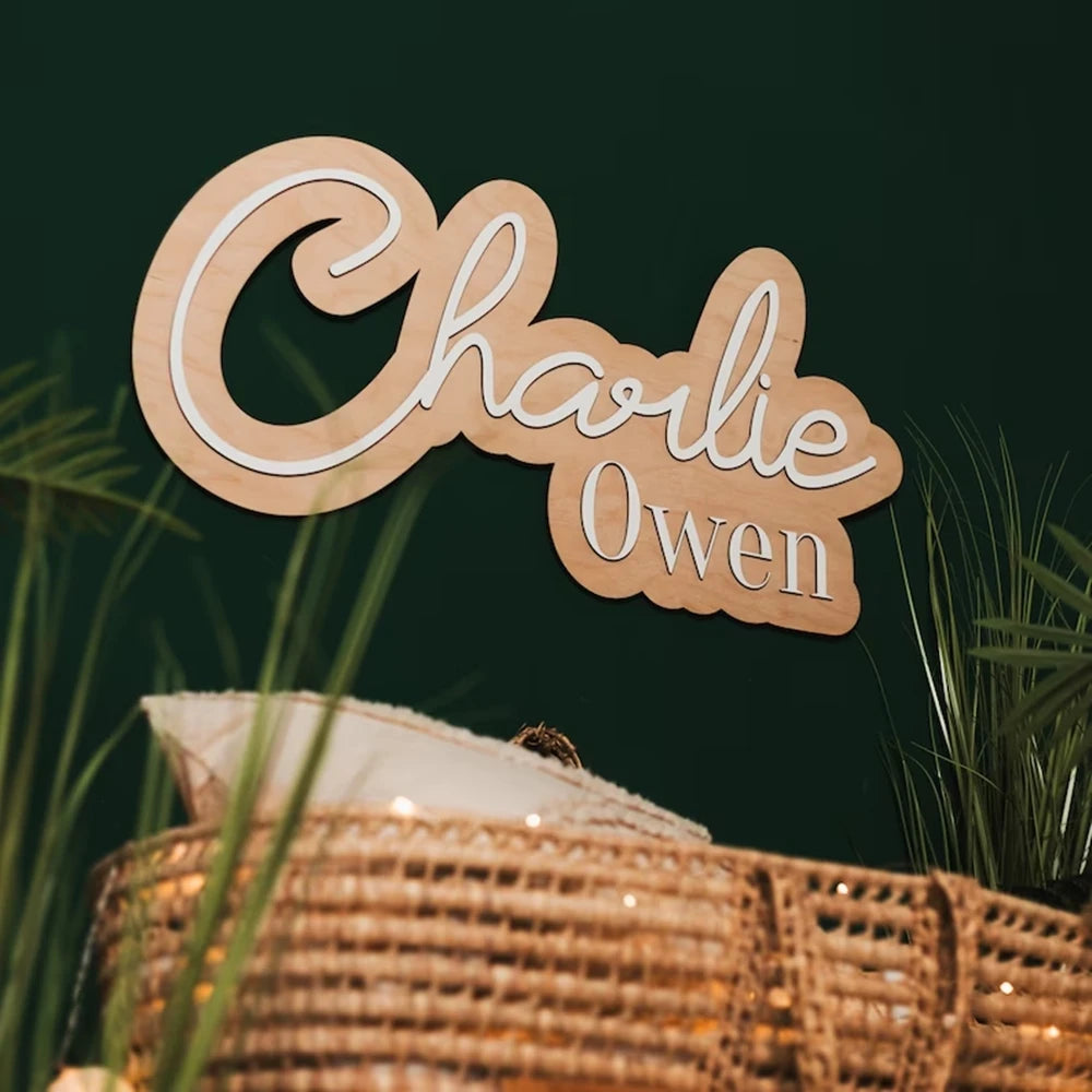 Personalisiertes Namensschild, Hochzeitsname, Partyschild, personalisierbar, Geburtstag, Baby-Geschenke, Kinderzimmer-Schild, Holztafel, Tischdekoration